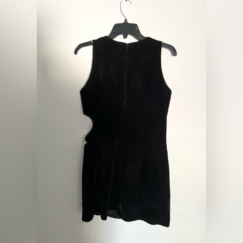 Velvet Jewel Accent Mini Dress - Picture 5 of 5